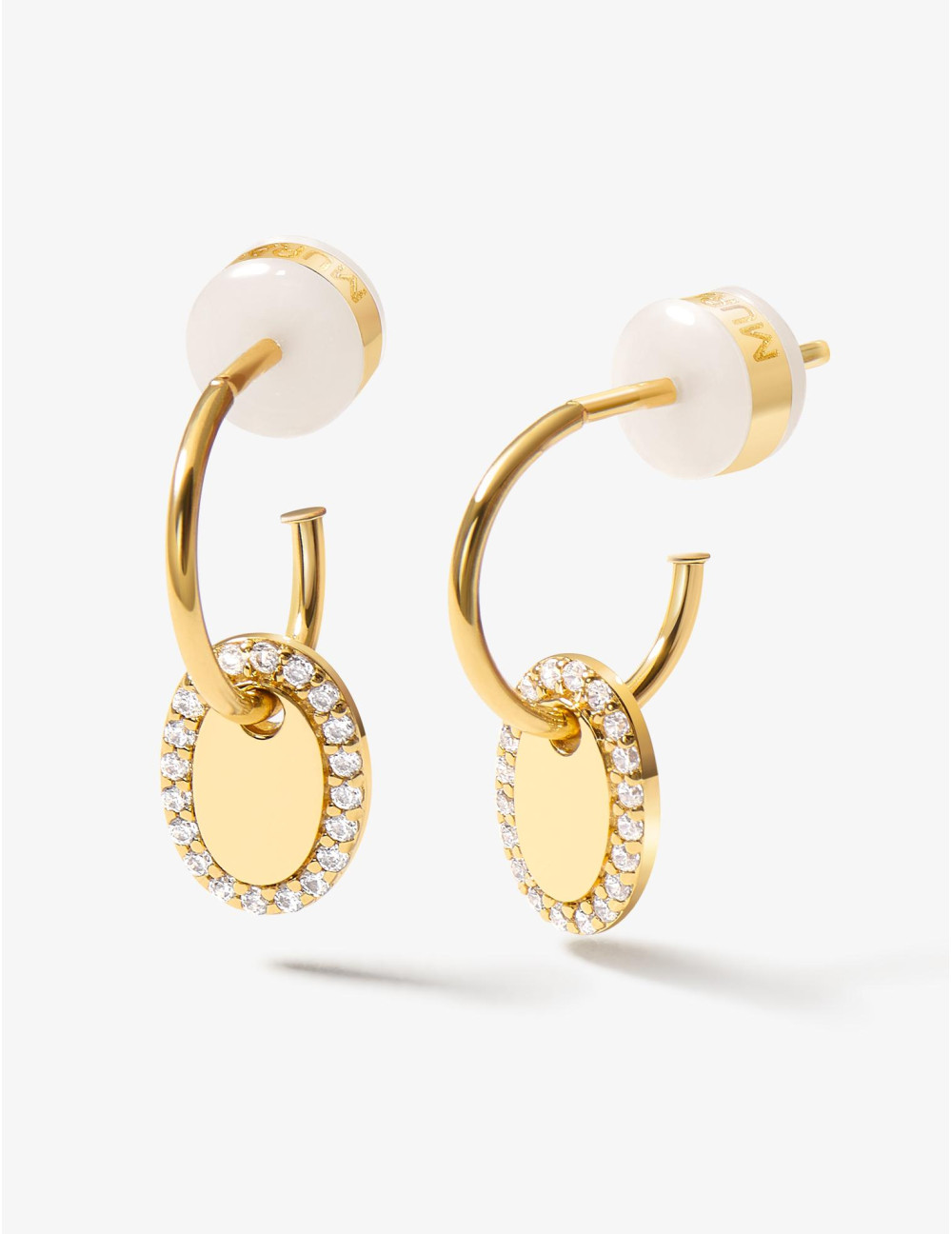 Boucles d’oreilles Café Lumière dorées