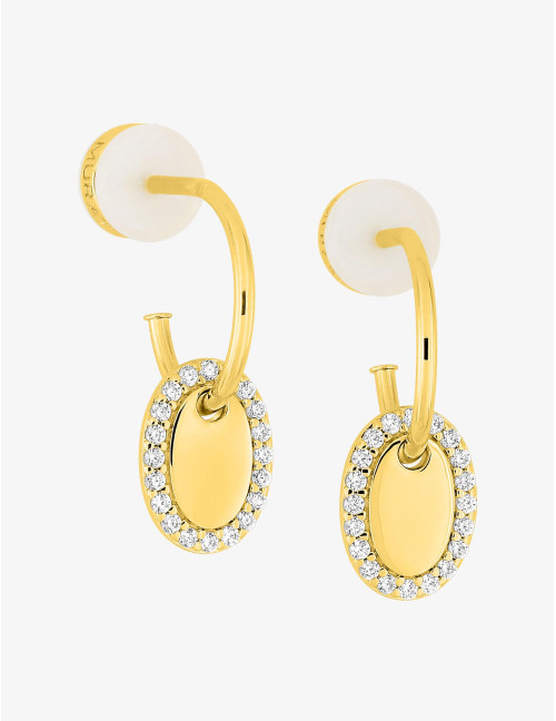 Boucles d’oreilles Café Lumière dorées