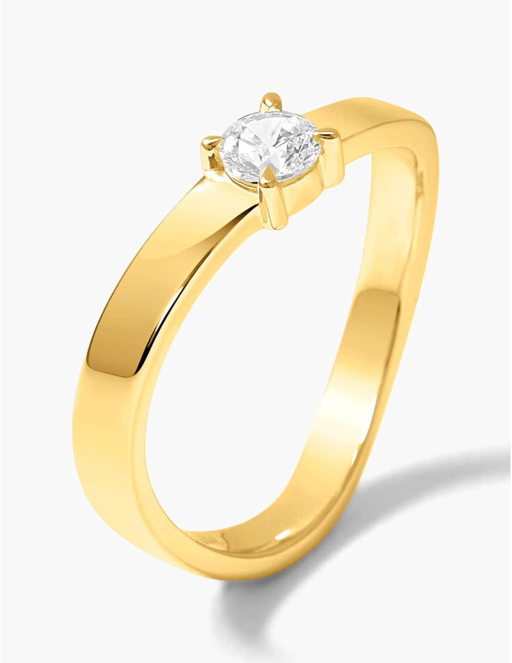 Bague Seine Solitaire dorée