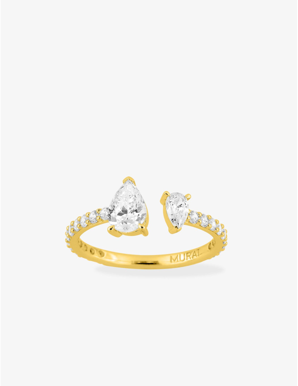 Bague Vivienne Duo accompagnée dorée