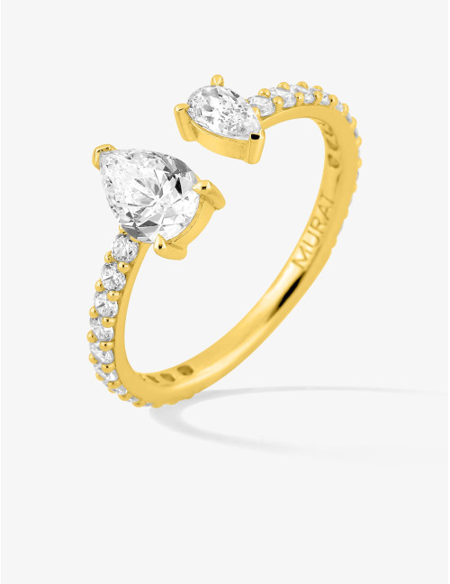 Bague Vivienne Duo accompagnée dorée