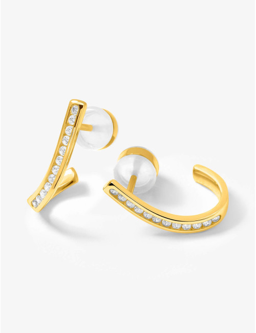 Boucles d'oreilles Seine dorés