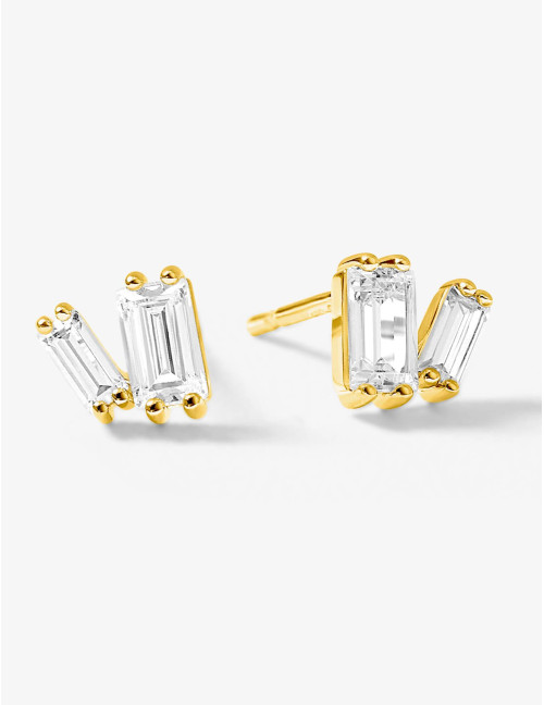 Boucles d'oreilles Miroir Twist dorées