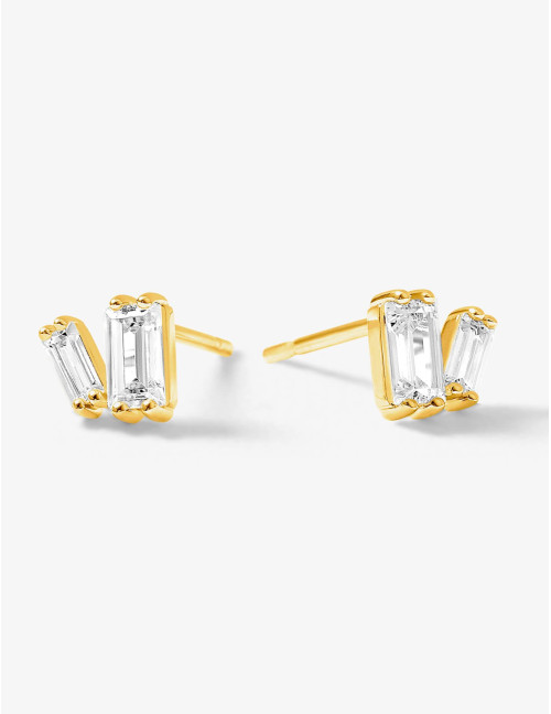 Boucles d'oreilles Miroir Twist dorées