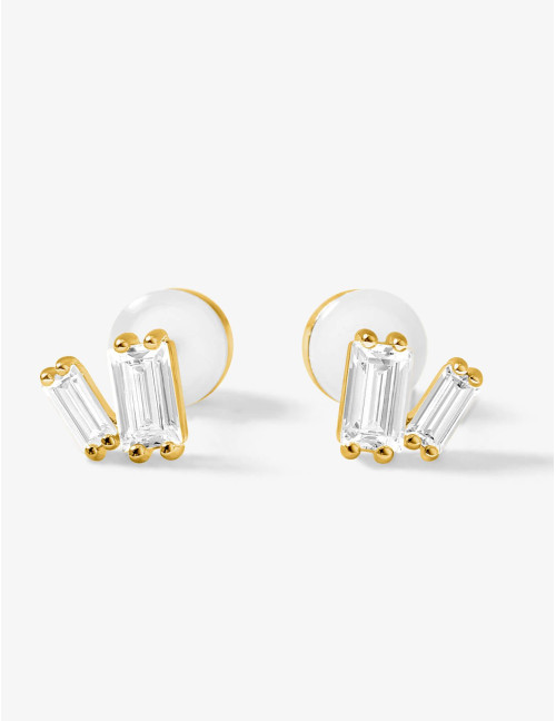 Boucles d'oreilles Miroir Twist dorées