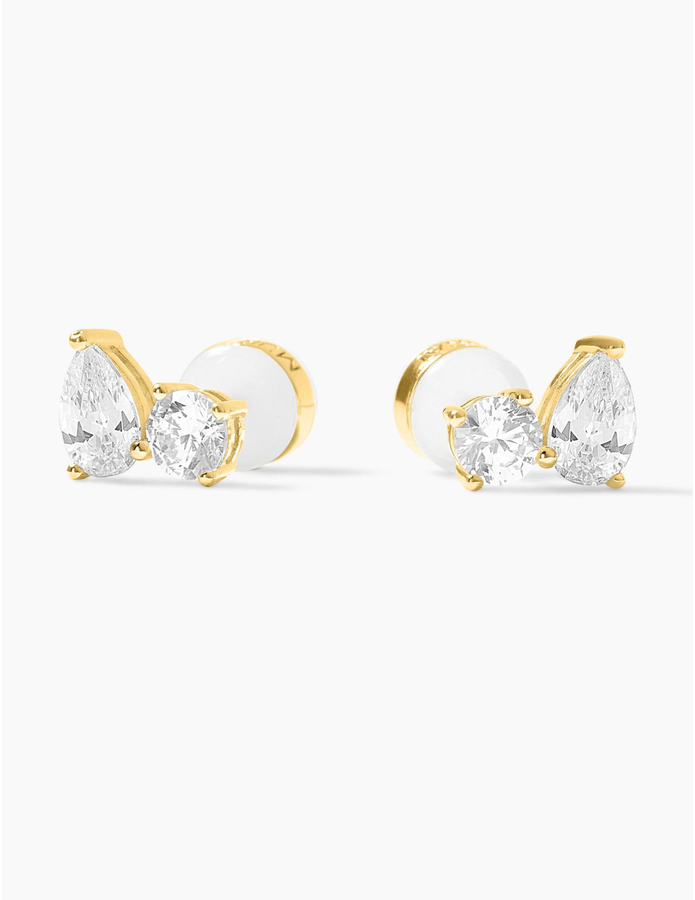 Boucles d’oreilles Toi & Moi Twist dorées