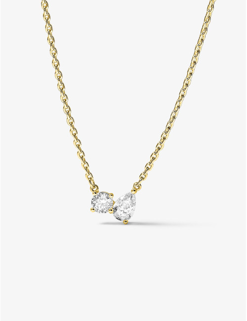 Collier Toi & Moi Twist doré