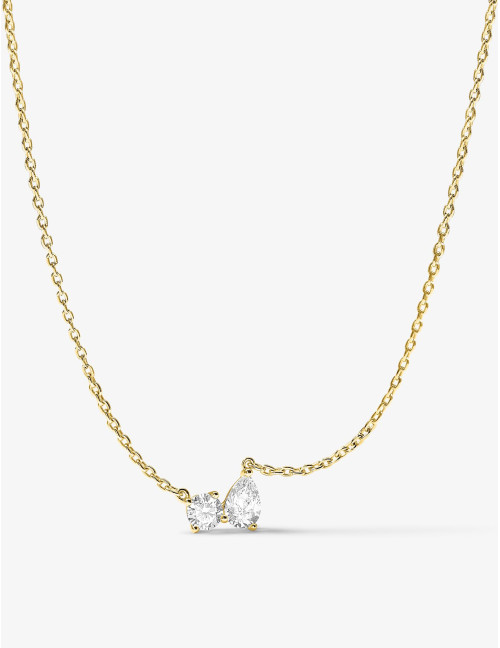 Collier Toi & Moi Twist doré