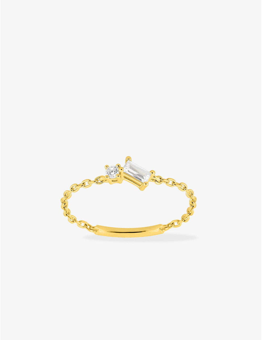 Bague chaîne Harmonie Twist dorée