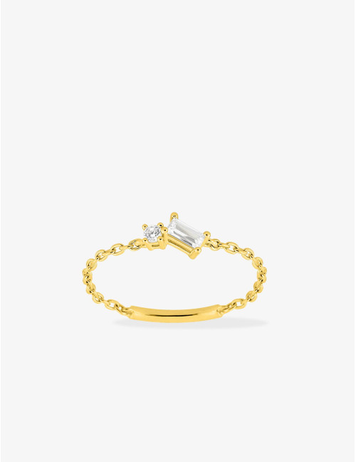 Bague chaîne Harmonie Twist dorée