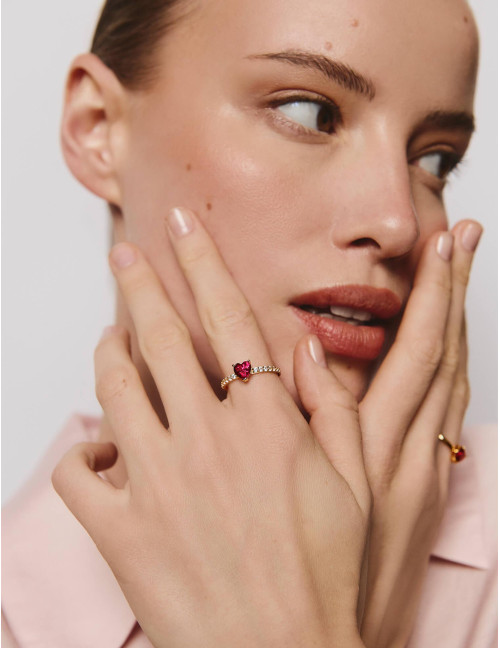 Bague Sacré-Cœur accompagnée argent