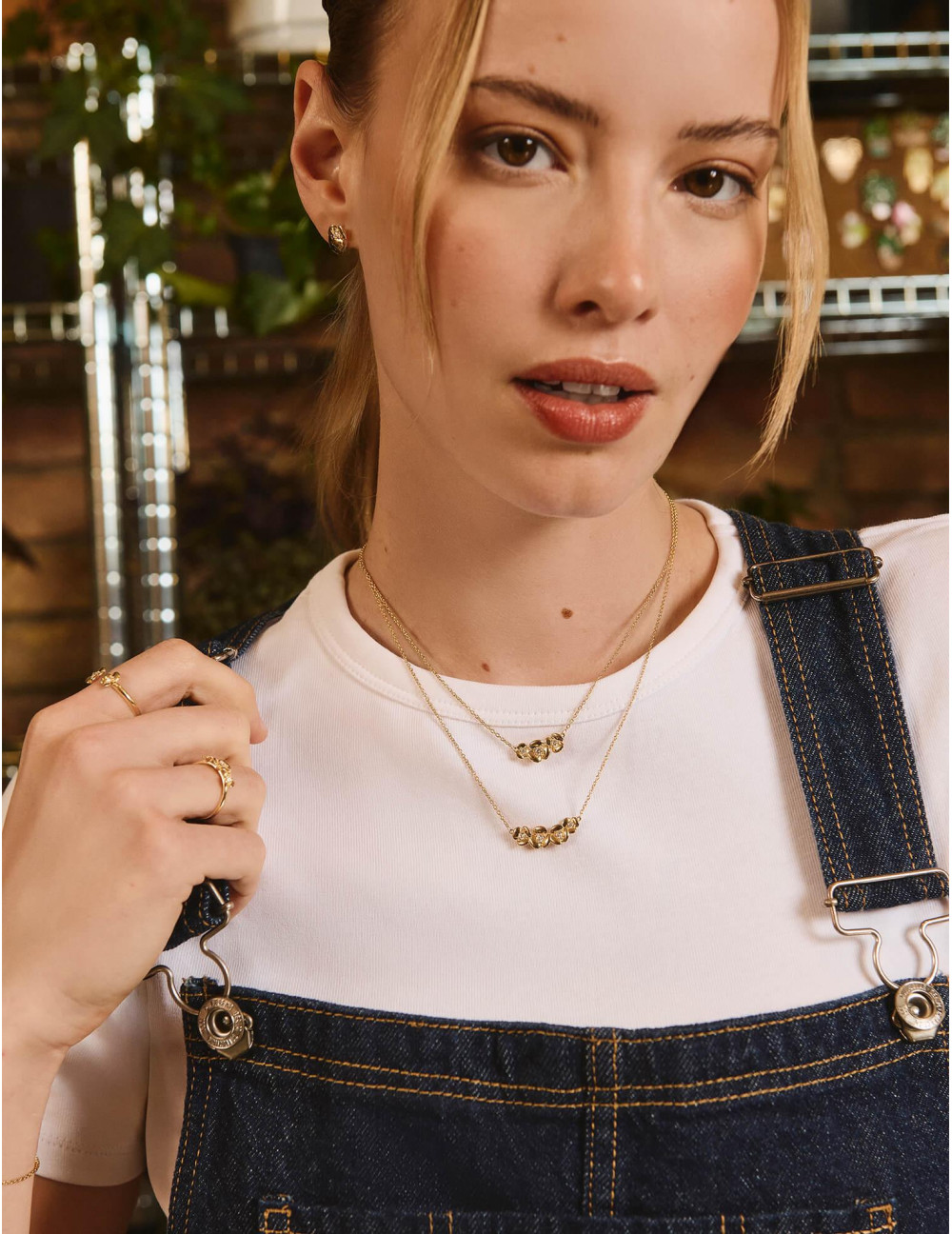 Collier L'Hortensia Trio doré
