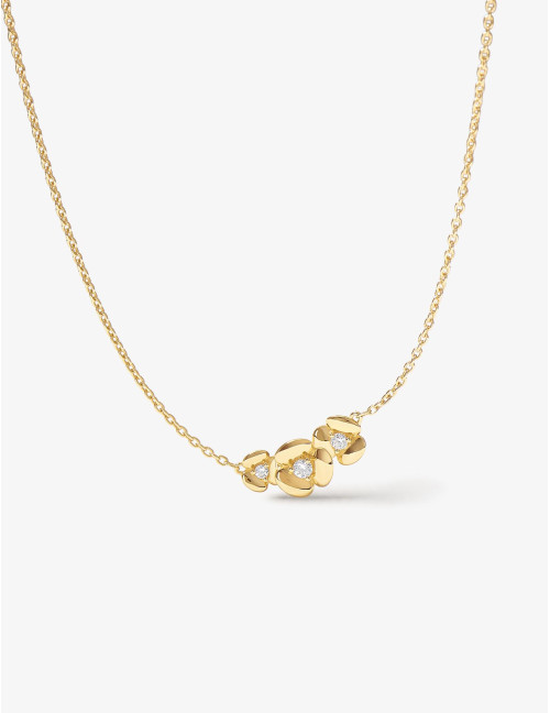 Collier L'Hortensia Trio doré