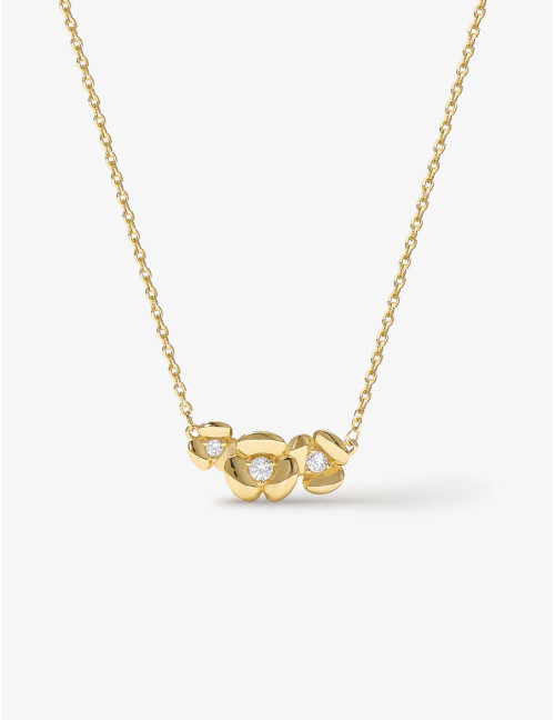 Collier L'Hortensia Trio doré