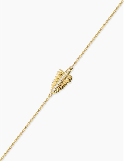 Bracelet La Feuille de Fougère doré