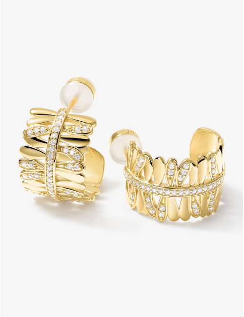 Boucles d'oreilles Les Fougères dorées