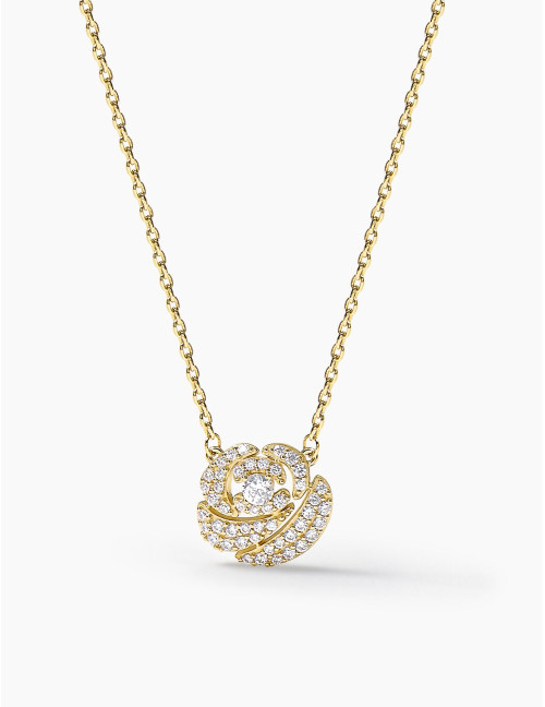 Collier La Rose Pavée dorée
