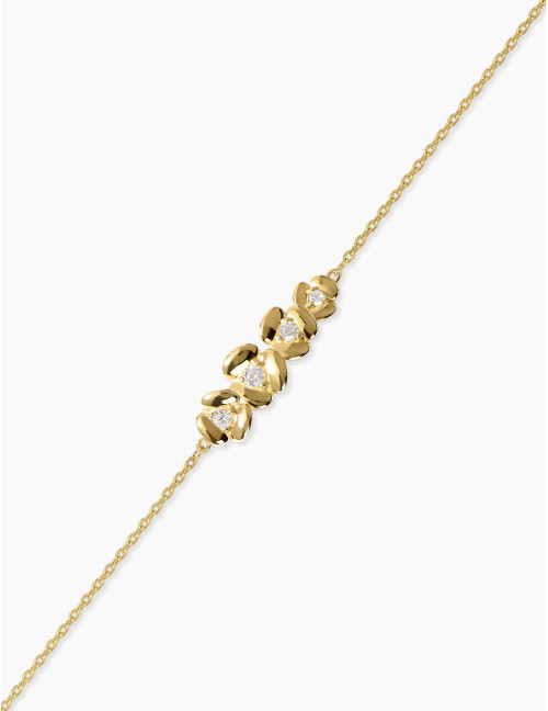 Bracelet L'Hortensia Bouquet doré