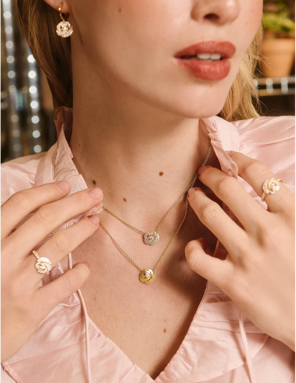 Collier La Rose doré
