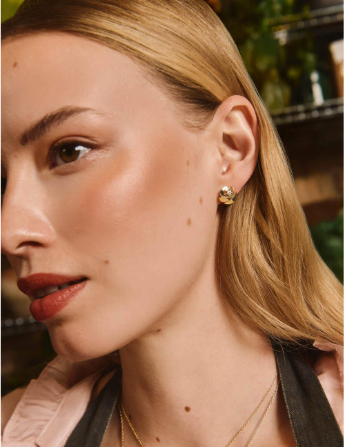 Boucles d'oreilles La Rose dorées