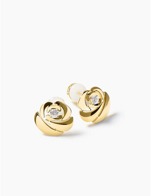 Boucles d'oreilles La Rose dorées