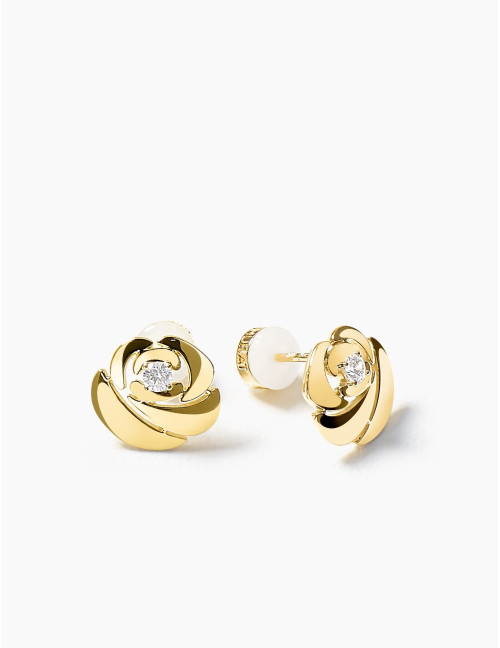 Boucles d'oreilles La Rose dorées