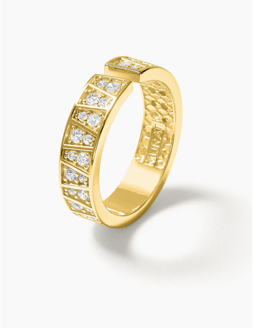 Bague Plein Soleil ouverte dorée