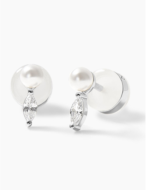 Boucles d'oreilles Sirène puces argent