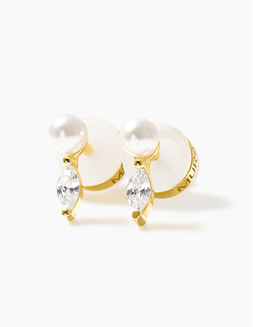 Boucles d'oreilles Sirène puces dorées