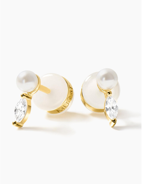 Boucles d'oreilles Sirène puces dorées