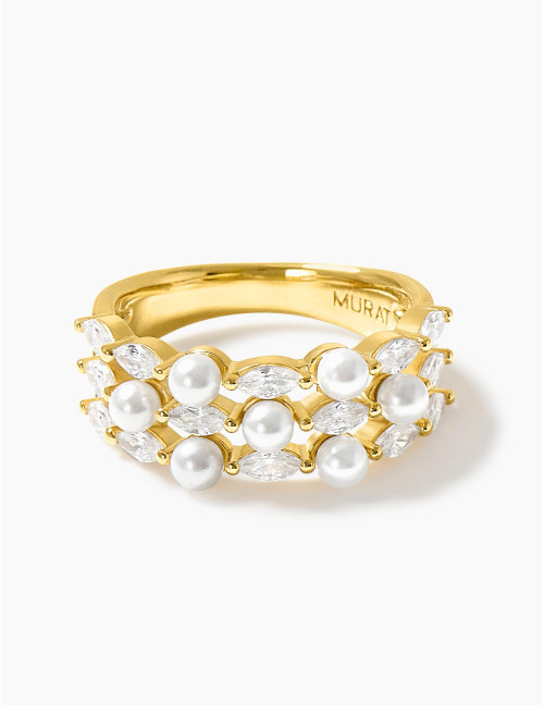 Bague Sirène Triple dorée