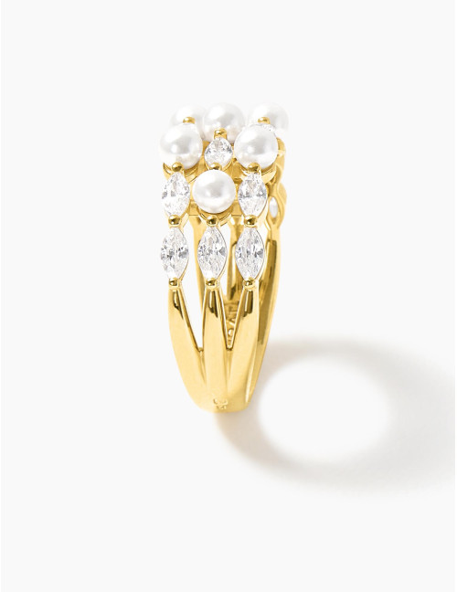 Bague Sirène Triple dorée