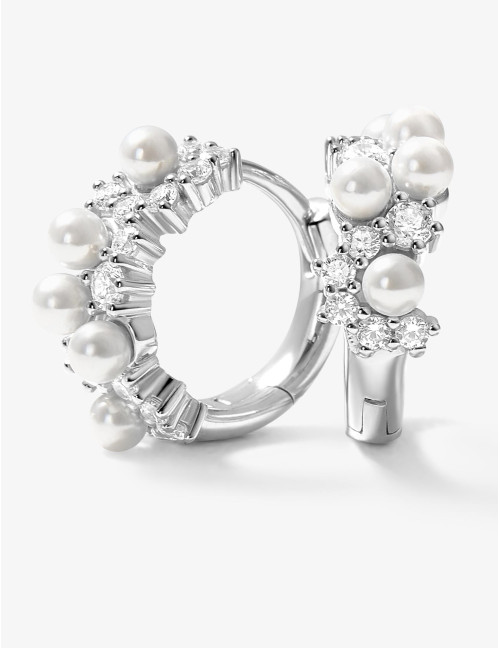 Boucles d'oreilles Écume argent