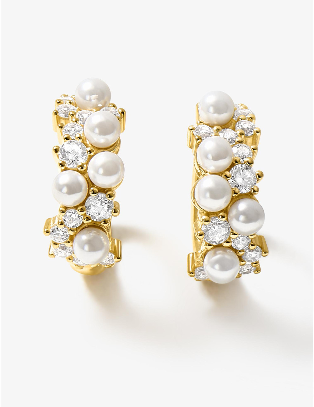 Boucles d'oreilles Écume dorées