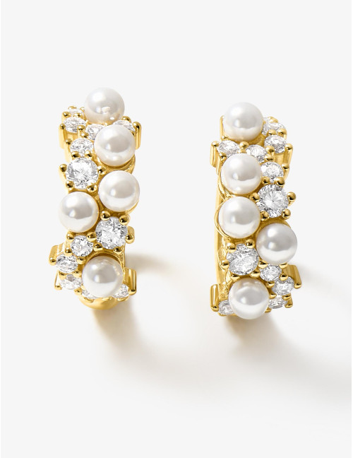 Boucles d'oreilles Écume dorées