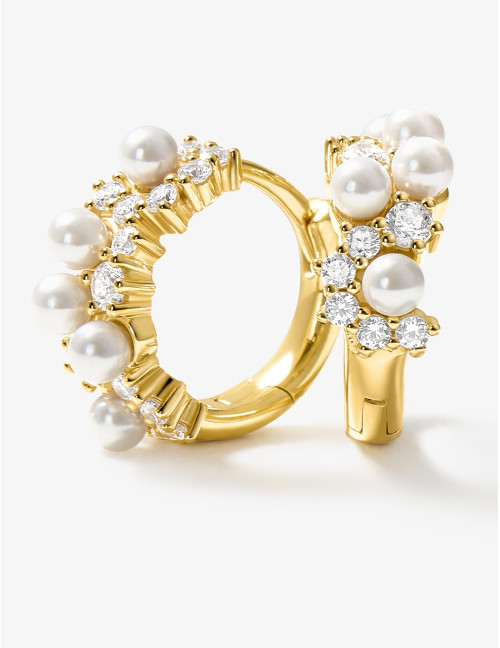 Boucles d'oreilles Écume dorées