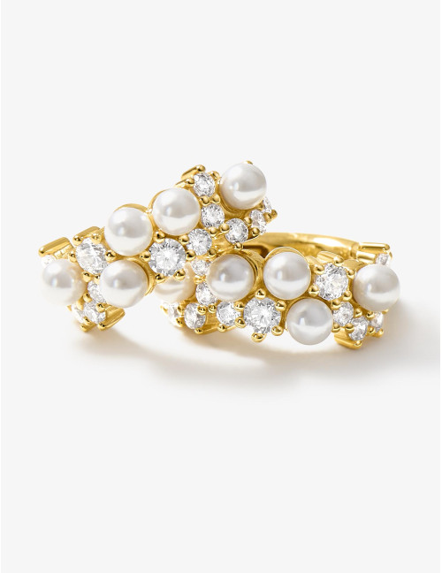 Boucles d'oreilles Écume dorées