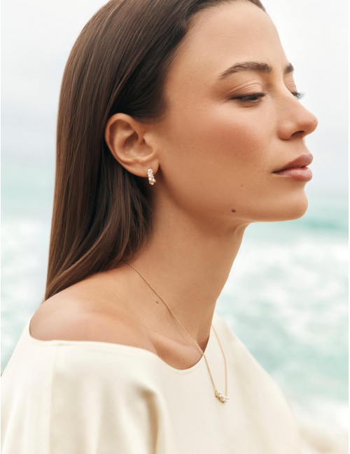 Boucles d'oreilles Écume dorées