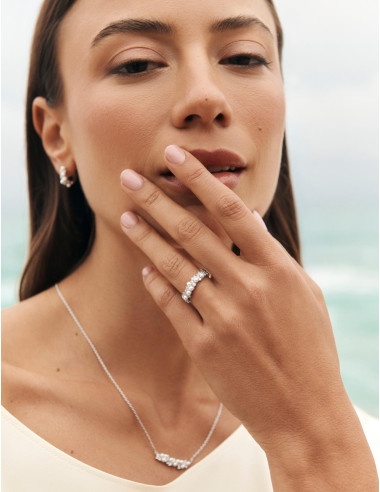 Bague Écume argent