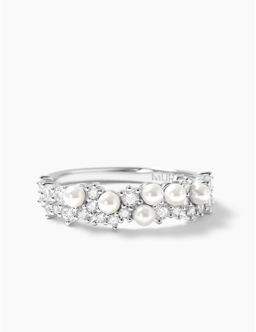 Bague Écume argent