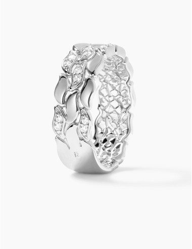 Bague La Marée Triple Alterné argent