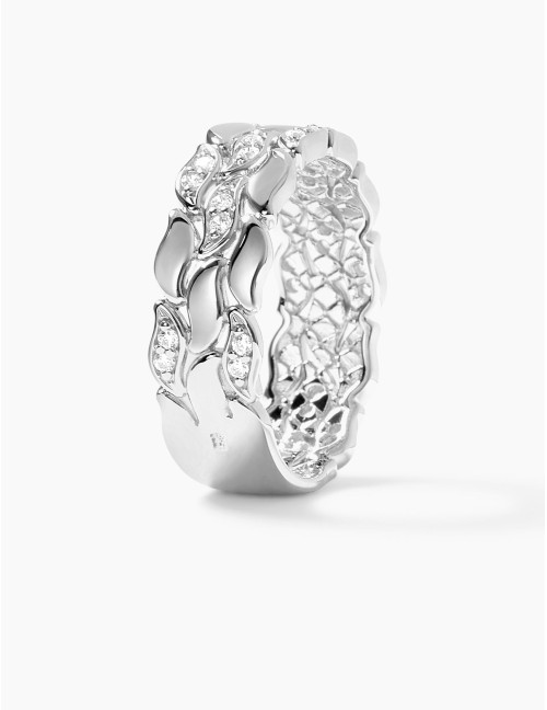 Bague La Marée Triple Alterné argent