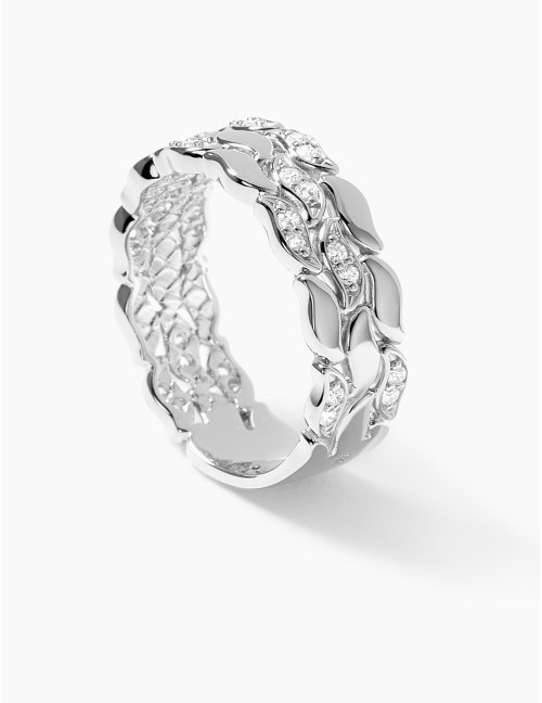 Bague La Marée Triple Alterné argent
