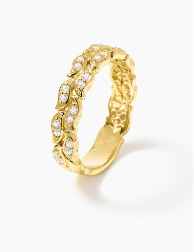 Bague La Marée Double dorée