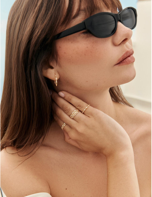 Bague La Marée Double dorée
