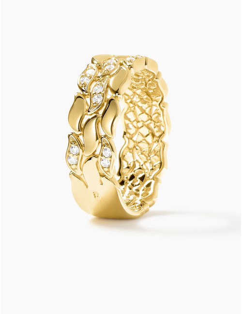 Bague La Marée Triple Alterné dorée