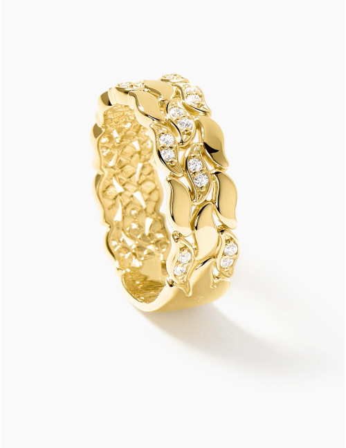Bague La Marée Triple Alterné dorée