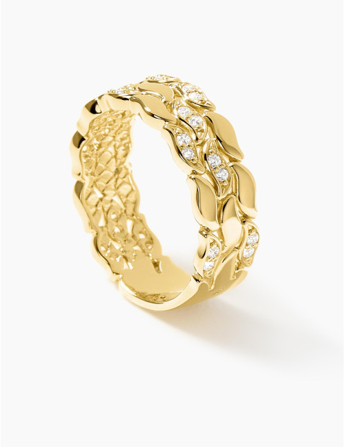 Bague La Marée Triple Alterné dorée
