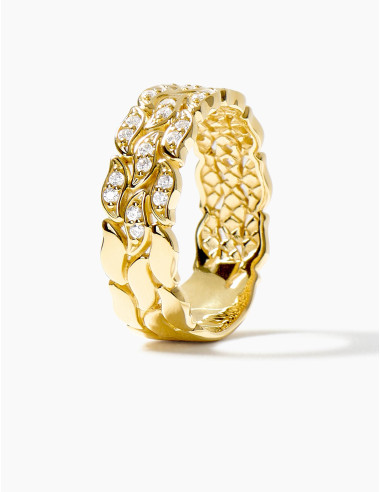 Bague La Marée Triple dorée