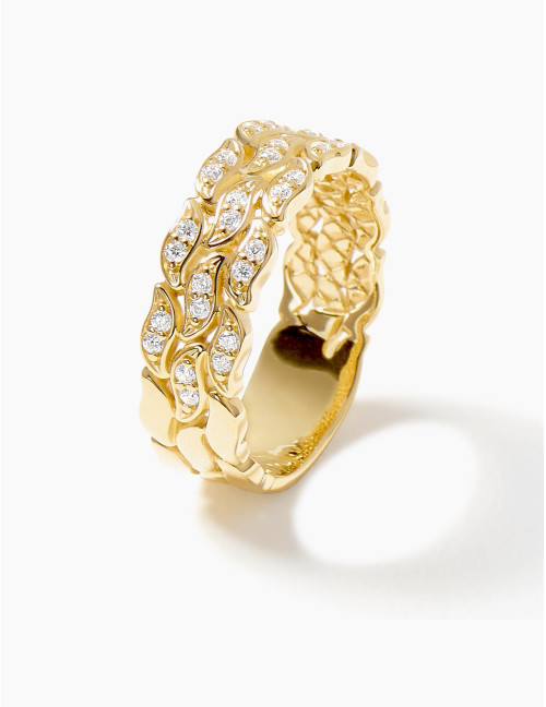 Bague La Marée Triple dorée